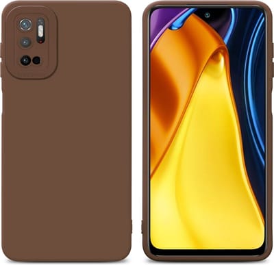 Cadorabo Hoesje geschikt voor Xiaomi RedMi NOTE 10 5G / POCO M3 PRO 5G in FLUID BRUIN - Beschermhoes gemaakt van flexibel TPU silicone Cover Fluid Case
