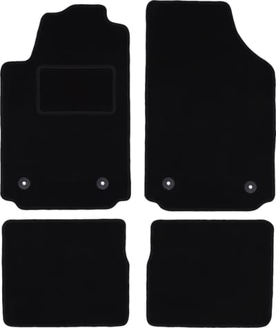 Zwarte veloursmatten voor: Audi A2 hatchback (2000-2005)
