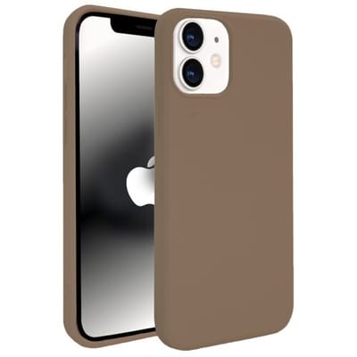 ShieldCase Silicone case geschikt voor Apple iPhone 12 / 12 Pro - optimale bescherming - siliconen hoesje - backcover - lichtbruin