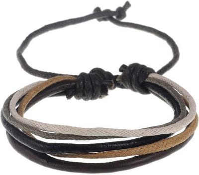 Behave - Armband leer naturel - casual unisex stijl voor elke dag