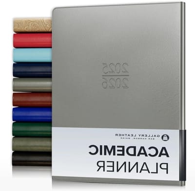 Academische Planner - Agenda Student - Academisch Plannen - Gouden Randen - 229 x 178 cm - Zilver