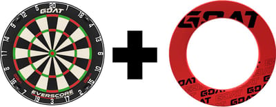 D&More GOAT dartbord + Surround set ROOD 3