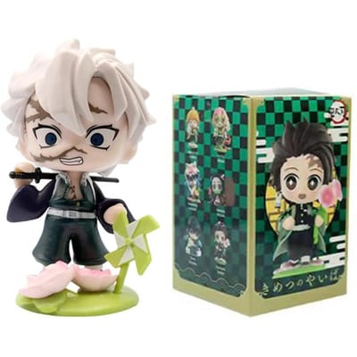 Demon Slayer Kimetsu no Yaiba Q Versie Figuur Blind Box Set 12 Stijlen Anime Karakters Verzamelfiguren Poppen Perfect Cadeau