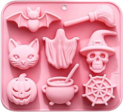 Halloween Silicone Vorm - Bakvorm Serie - 8 Caviteiten - Voor Chocolade & Fondant - Geschikt Voor Oven & Vriezer