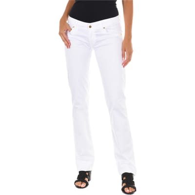 Lange elastische Stoffhose C011444-P084 Damen