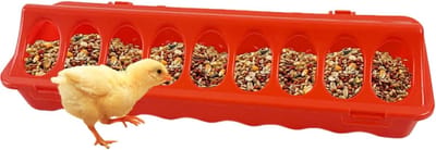 Voederbak Gevogelte - Voederautomaat Kippen - Voedsel Verdelen - Voorkomt Verspilling - 30 cm - Meerkleurig