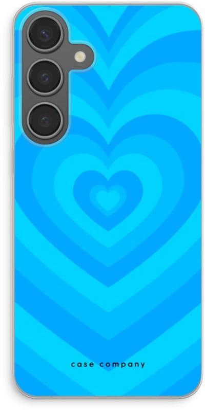 Case Company® - Hoesje geschikt voor Samsung Galaxy S24 Plus hoesje - Hart Blauw - Soft Cover Telefoonhoesje - Bescherming aan alle Kanten en Schermrand
