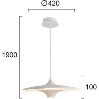 Viokef LED hanglamp Rene, wit, Ø 42 cm, metaal