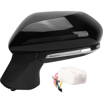 Rétroviseur de porte latérale chauffant noir brillant avec clignotant et surveillance des angles morts Remplacement pour Camry XV70 2018-2022 left