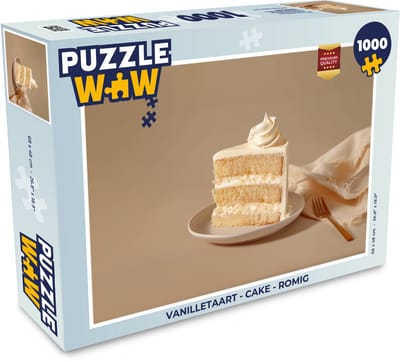 Puzzel Vanilletaart - Cake - Romig - Legpuzzel - Puzzel 1000 stukjes volwassenen