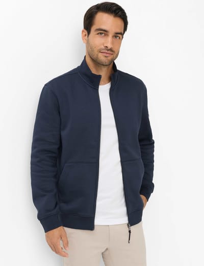 Brax Heren Sweatvest  Style SCOTT night blue, donkerblauw, maat M