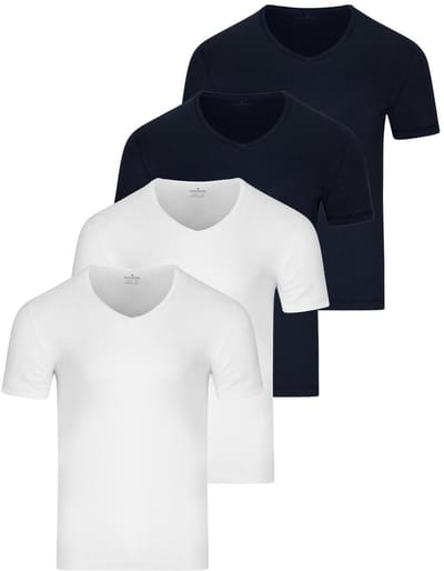 RAGMAN Heren onder t-shirts 4 pack Basic