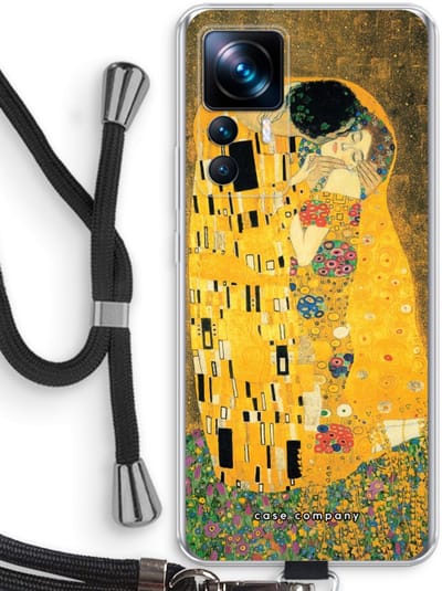 Case Company® - Hoesje met koord geschikt voor Xiaomi 12T hoesje met Koord - Der Kuss - Telefoonhoesje met Zwart Koord - Bescherming aan alle Kanten en Over de Schermrand