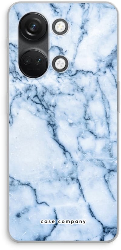 Case Company® - Hoesje geschikt voor OnePlus Nord 3 hoesje - Blauw marmer - Soft Cover Telefoonhoesje - Bescherming aan alle Kanten en Schermrand