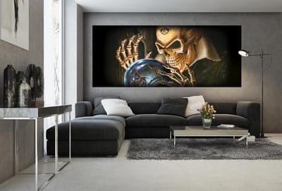 Alchemy Skull Tattoo Photo Wallcovering