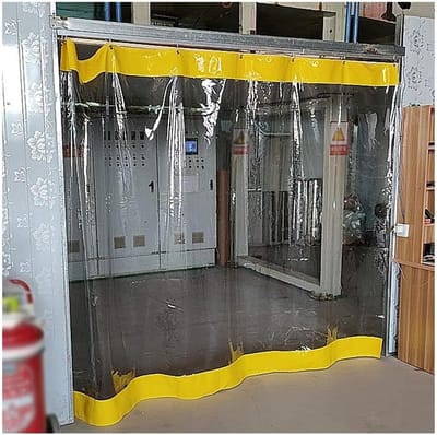 Waterdicht Gordijn - Transparant Zeil - Buitenruimte Afschermen - UV- en Weerbestendig - 2 x 2 m - Transparant