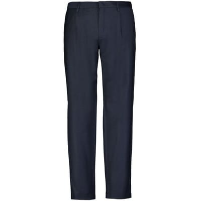 Roy Robson Broek Uni Stretch Elastic Waistband Pleaded Donker Blauw / male