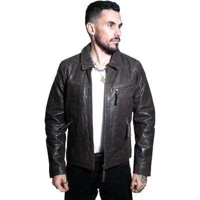 Harrington koeienhuid leren herenjack-Lima