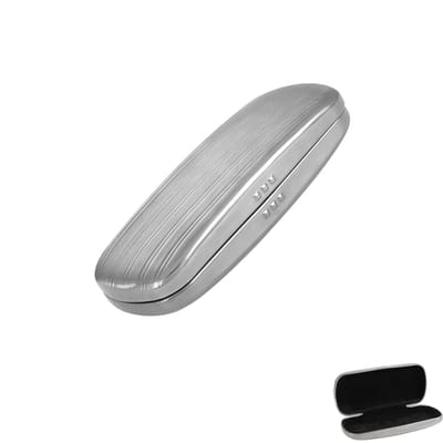 1-pack - Brillenetui - Brillenetui van aluminiumlegering - Opbergdoos voor brillen - Beschermhoes voor brillen - Krasbestendige harde schaal - Draagbaar - Stijlvol - Geschikt voor zonnebrillen, brillen op sterkte, enz. - 160*72*39 mm - Zilver