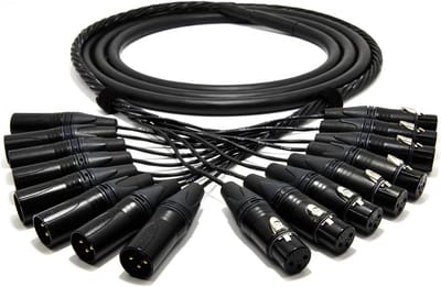 Multicore Analoge Kabel 8-aderig met Neutrik XLR Connectoren - 3 Meter