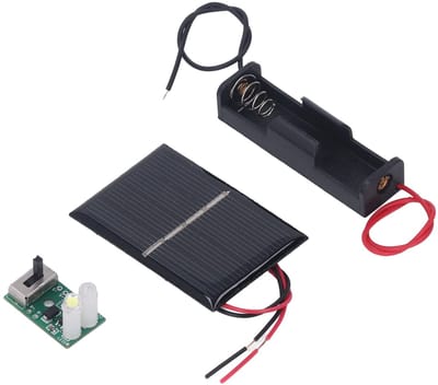 Dailygoods- Solarlamp duurzaam - Tuinverlichting op zonne-energie - Zonnepaneel 2 V - 1,2 V NiMH-batterij - Lichtbesturingspaneel - Set met 2 zonnepanelen