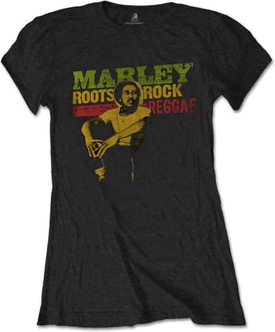 Bob Marley - Roots, Rock, Reggae Dames T-shirt - S - Zwart