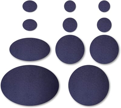 Reparatiepleisters Jas - Zelfklevend Nylon - Buiten Kleding - Waterdicht Scheurvast - 11 Stuks - Marineblauw