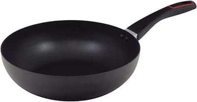 Wokpan 28 cm met Inductiegeschikt Geperst Aluminium en Soft-Touch Handvat