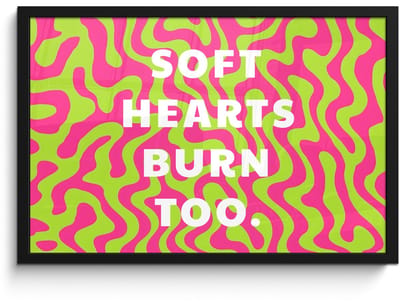 Poster in lijst - Fotolijst 60x40 cm - Posters - Abstract - Quote - Centraal - Roze - Posterlijst zwart - Decoratie - Wanddecoratie woonkamer - Muurdecoratie slaapkamer
