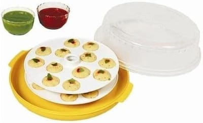 Mini Idli Maker - Dhokla Pan - Ontbijt Maken - Magnetron Bestendig - 4 Stuks - Multicolor