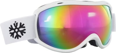 IVOL Skibril Mat Wit met Roze Spiegelglas - Snowboardbril - Categorie 3