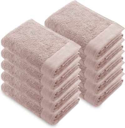 Walra Remade Handdoeken 50x100 cm - set van 10 - Zware kwaliteit 550 g/m2 - Poeder Roze