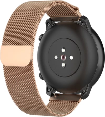 Strap-it Milanees bandje 22mm - luxe smartwatch horlogeband geschikt voor Samsung Galaxy Watch 1 46mm / Galaxy Watch 3 45mm / Gear S3 Classic & Frontier - Amazfit GTR 47mm / GTR 2 / GTR 3 - OnePlus Watch - rose goud