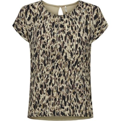 Only T-shirt Onlvigga S/s Aop Top Box Jrs 15317118 Trench Coat/hills Grap Dames Maat - M