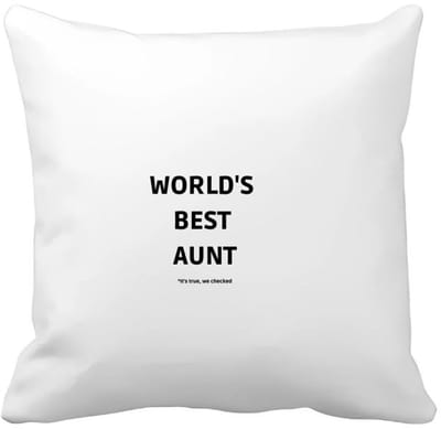 Akyol - world's best aunt it's true we checked Kussen hoes - Tante - werelds beste tante - verjaardag - cadeautje voor tante - tante artikelen - kado - geschenk - 40 bij 40 cm