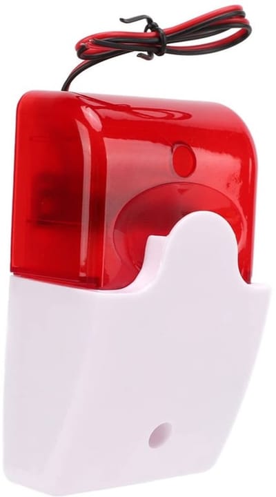 Geluids- en lichtalarm, instelbaar, slagvast sirene-alarm, flitser met hoog decibel beveiligingswaarschuwingsapparaat 12V (24V)