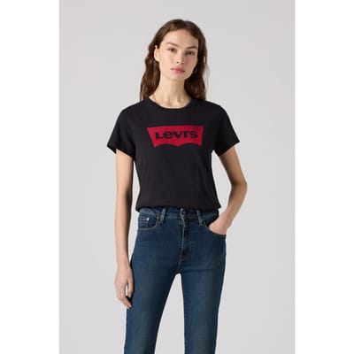 Levi's The Perfect Tee Maat: S | Tops Outlet | Dames | Zwart