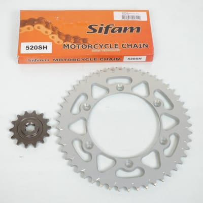 Kit chaîne Axring pour Moto Husqvarna 125 SMS 1999 à 2007 14X49 pas 520 Ø136mm Neuf