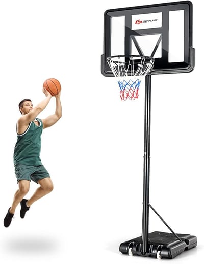 Basketbalstandaard - Basketbalinstallatie - Sport Training - In hoogte verstelbaar - 130-305 cm - Zwart Rood