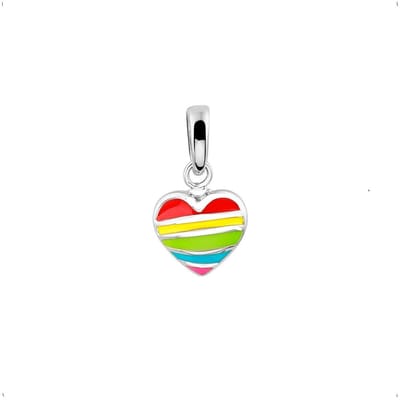 YO&NO - Oorbellen - zilver - Oorringen -  Hart - Klap - 8.5mm - 8mm - Kinderen - Zilver Gerhodineerd - Zilver 925