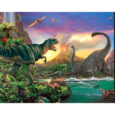 DIY diamant schilderij cartoon dinosaurus wereld handgemaakte foto van strass kruissteek decor cadeau 20X30CM beige