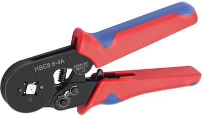 Allecto - Crimping Pliers - Mini Crimp Tool - Zelfinstellend - Rood - Kabels en Ferrules - Voor Elektrisch Werk - HSC8 6-4A