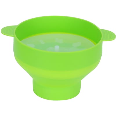 Popcorn Emmer Opvouwbare Siliconen DIY Popcorn Maker Kom met Deksel Keukenaccessoire(Met HandvatRood ) green