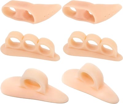 Corrugate silicone pads voor hamertenen - 3 paar, pijnverlichting en wrijvingsvermindering voor mannen en vrouwen