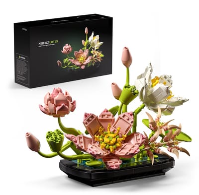 Nifeliz Lotus Bouwset - 506 onderdelen - Bouwstenen Set - Bloem Bouwpakket - Decoratieve Lotus Bloem - Creatieve Bouwset voor Volwassenen en Kinderen - Cadeau Idee - Bouwpakketten volwassenen