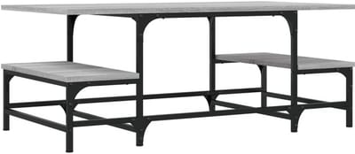 Salontafel Houten Uitsnede 100x50.5x40 cm Sonoma Grijs