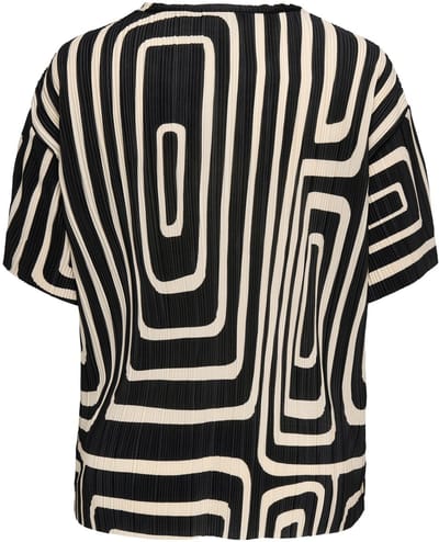 ONLY CARMAKOMA - CARRAVENNA S/S PLISSE AOP TOP JRS NOOS - Meisjes - Blouses