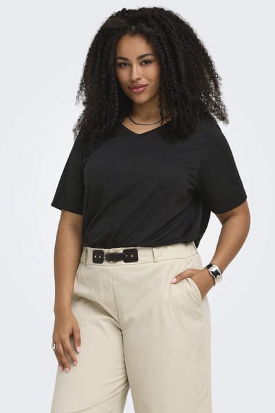 ONLY CARMAKOMA - CARCORAL S/S V-NECK TEE JRS - Meisjes - T-shirts