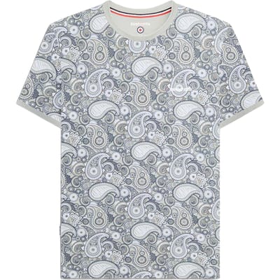 Lambretta Heren SS25 Paisley T-shirt (Woestijn salie)