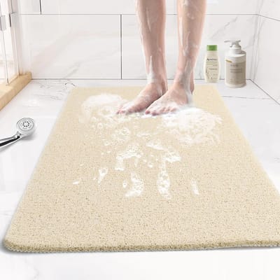 Antislip Douchemat voor Ouderen - 17" x 24" Beige Badmat
